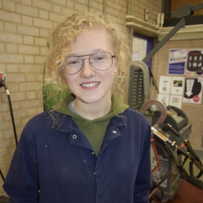 Engineering Apprentice Carys Lewis-Waterfield