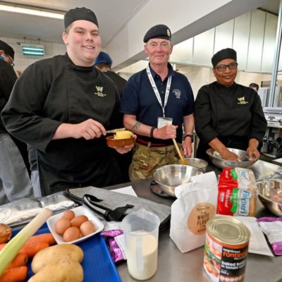 ATTENTION! COLLEGE CATERING STUDENTS FALL IN LINE FOR ARMY RATION PACK CHALLENGE