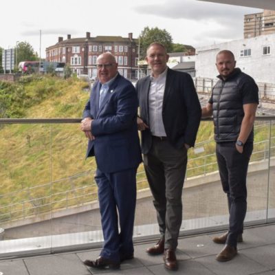 Left to right - Mal Cowgill, principal and chief executive of City of Wolverhampton College, Neil Fulton, chief executive officer of the Black Country Innovative Manufacturing Organisation, and Davie Carns, managing director at National Infrastructure Solutions.